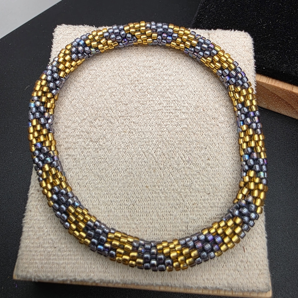 (2 FOR $20) Elegant Gold and Silver Beaded Bracelet (S3098)